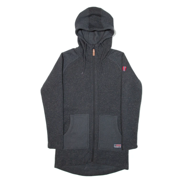 TWENTYFOUR Womens Grey Hoodie Full Zip S