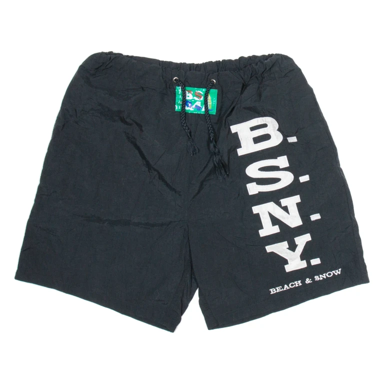 BEACH & SNOW Mens Swimming Shorts Black Relaxed M W34