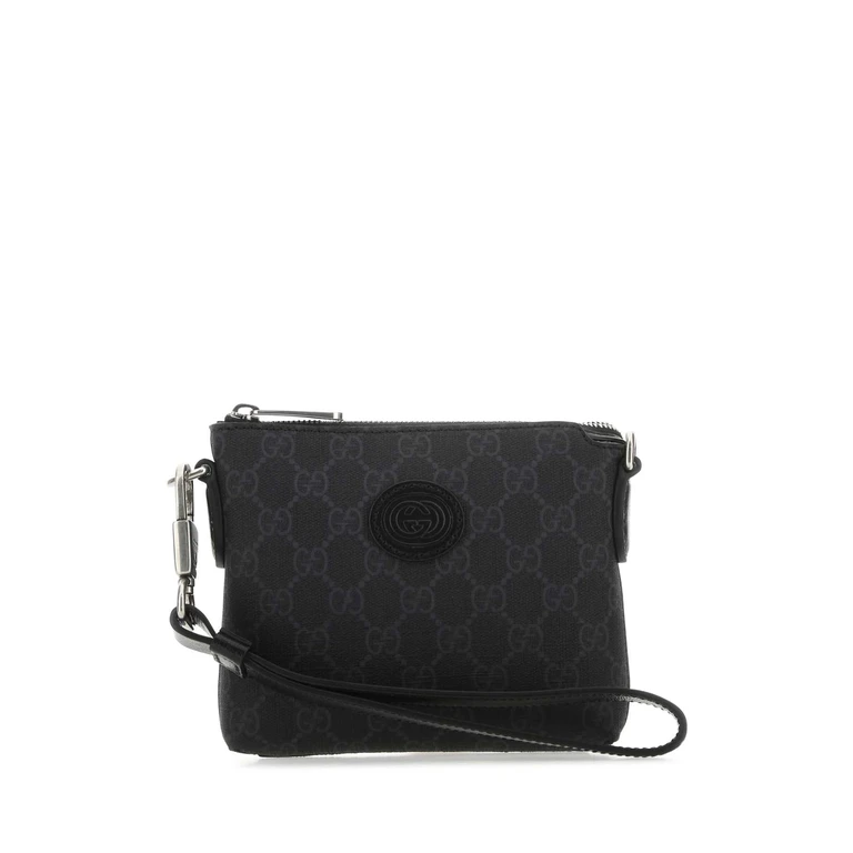 Gucci Black Gg Supreme Fabric Clutch - Men