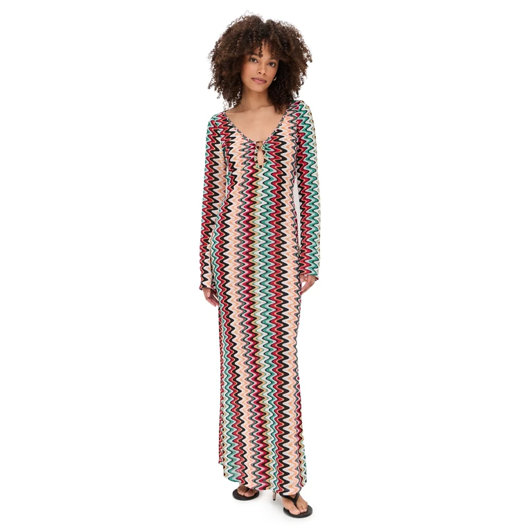 Seven Wonders Emerie Scoop Neck Maxi Dress Xyla Wave S
