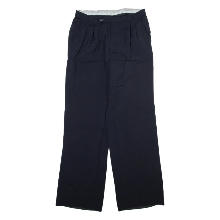 Mens Trousers Black Regular Straight W30 L30