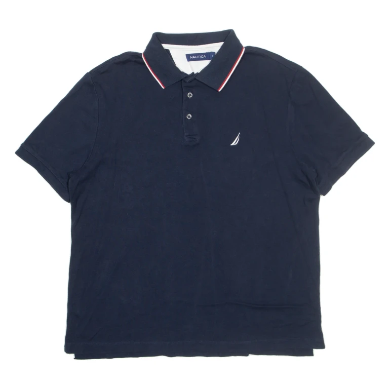NAUTICA Mens Polo Shirt Blue L