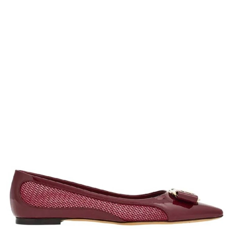 Ferragamo Zea Mesh Ballet Flats, Size 7 C