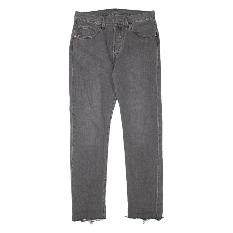 LEVI'S 501 Jeans Womens Grey Regular Straight W30 L32