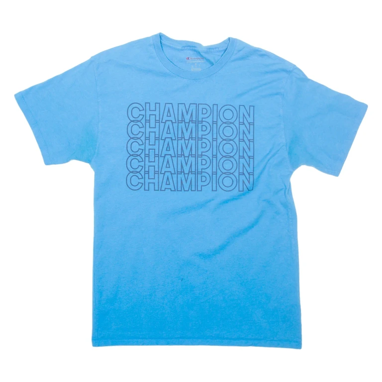 CHAMPION Mens T-Shirt Blue M