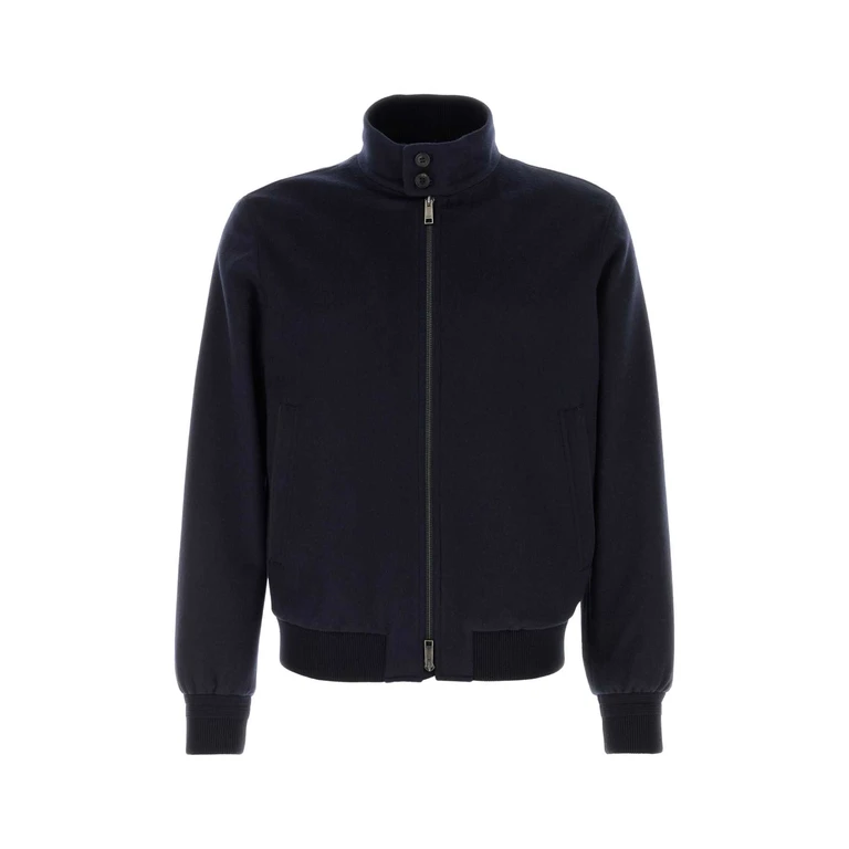 Zegna Dark Blue Cashmere Jacket B99r Giubbini - Men