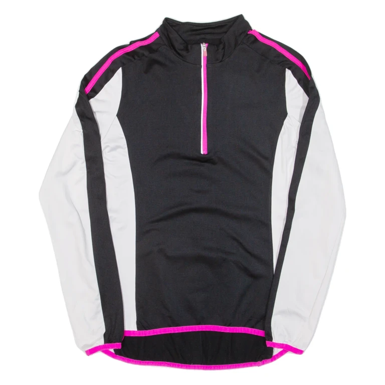 CRANE Cycling Womens Jersey Pink Long Sleeve 1/4 Zip M