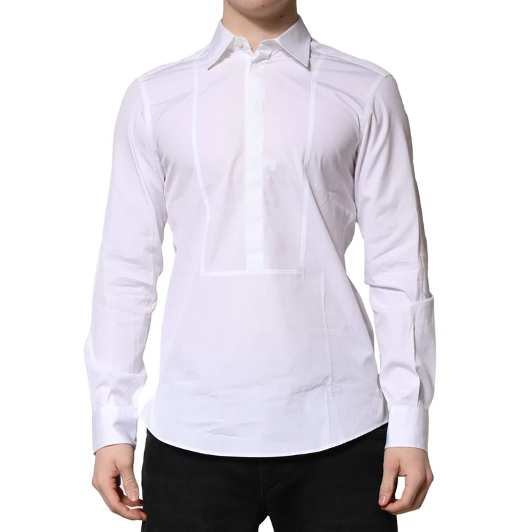 Dolce & Gabbana White Poplin Cotton Formal Men Dress Shirt - Men
