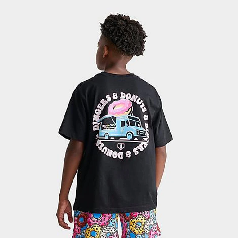 Big Kids Donut Truck T-Shirt in Black Size: Small