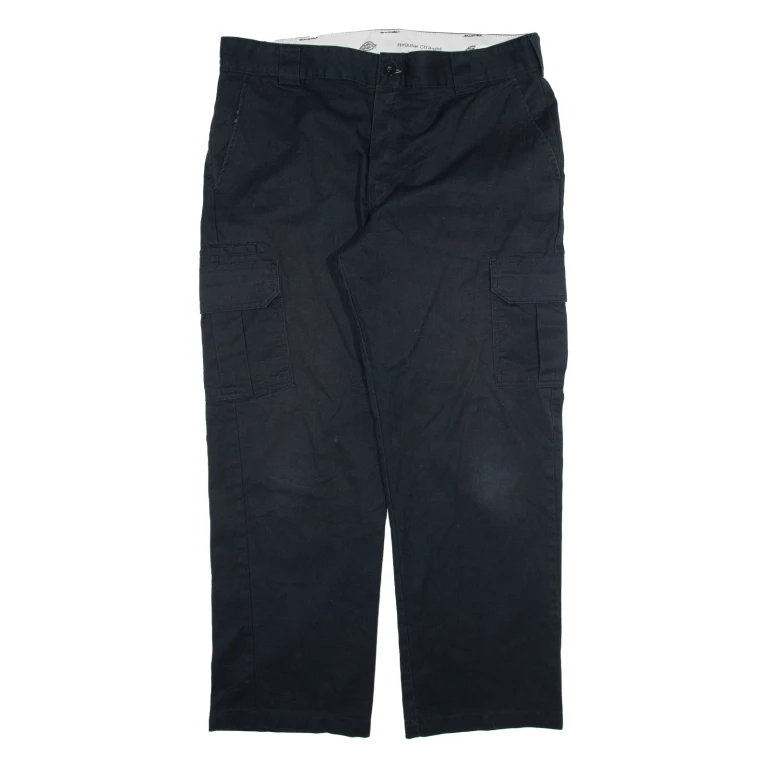 DICKIES Cargo Mens Trousers Black Regular Straight W38 L30