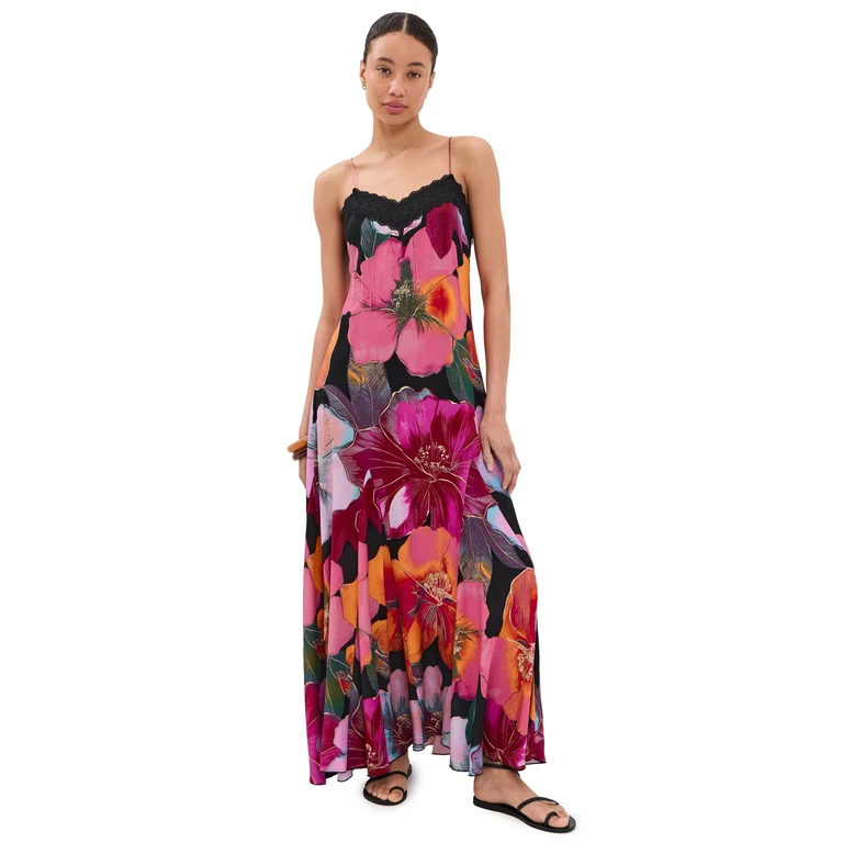 Free People Bloomspell Maxi Dress Desert Rose Combo XS