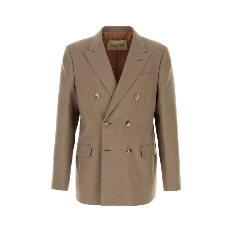 Valentino Garavani Cappuccino Wool Blazer Rhino Giacche E Gilet - Men