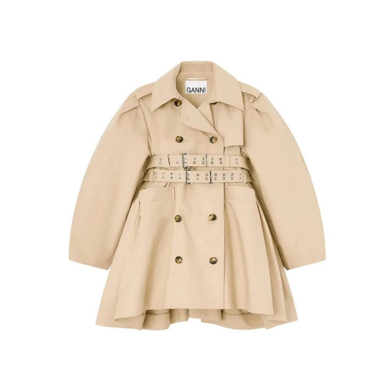 Ganni Trench-Coat - Beige (A1010100ZZR)