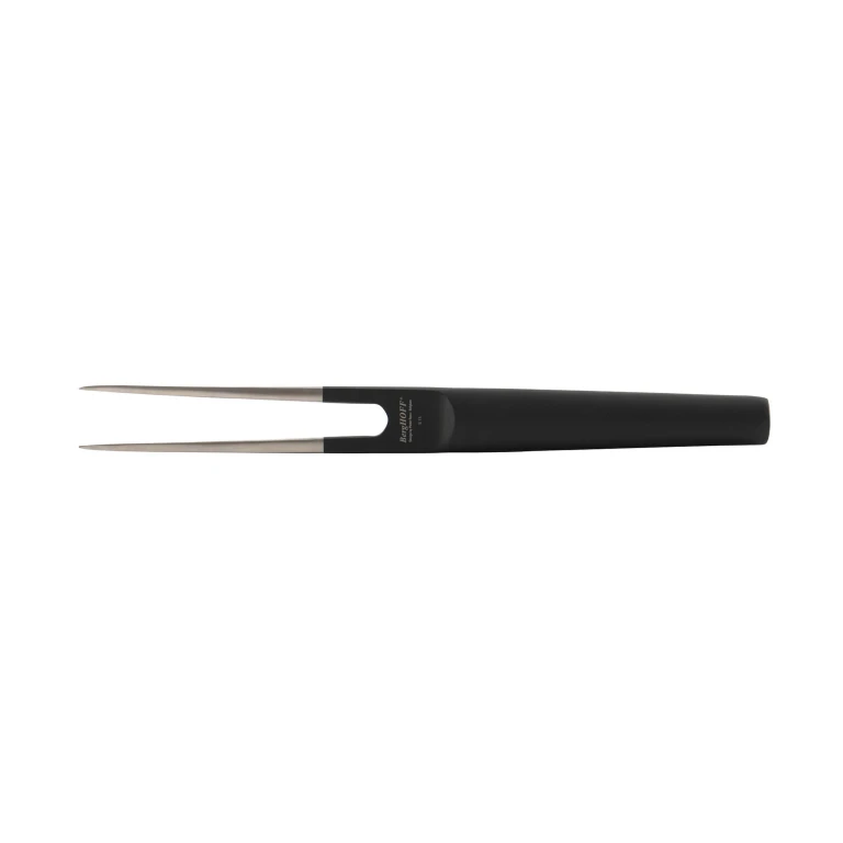 Ron 6.75" Stainless Steel Carving Fork Black