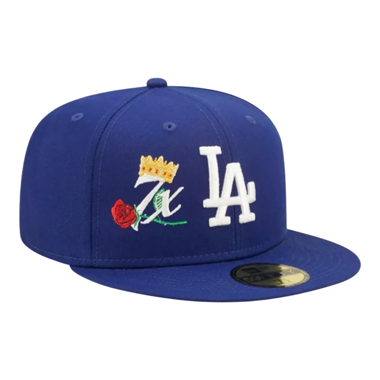 Los Angeles Dodgers Crown Champs WS Fitted Hat Blue Men Fitted Hat