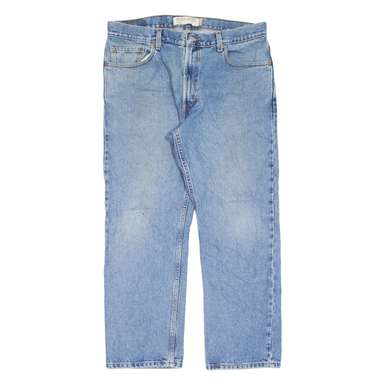 LEVI'S 505 Jeans Mens Blue Regular Straight Stone Wash W36 L29