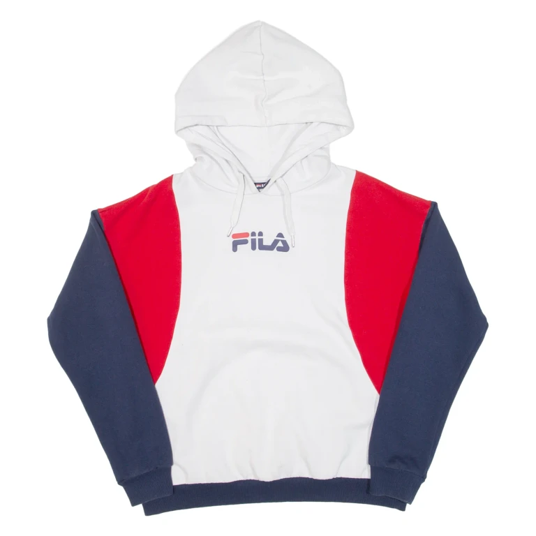 FILA Mens White Hoodie S