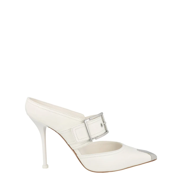 Buckle Leather Mules