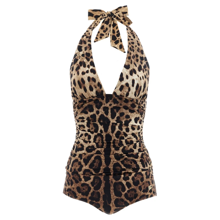 Dolce & Gabbana Brown Polyamide One-Piece Swimsuit Clothing - Women