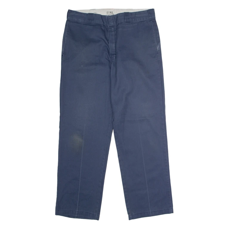 DICKIES 874 Workwear Mens Twill Trousers Blue Classic Straight W36 L30