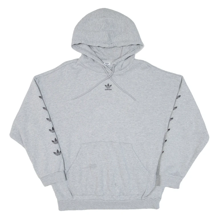 ADIDAS Womens Grey Hoodie UK 14
