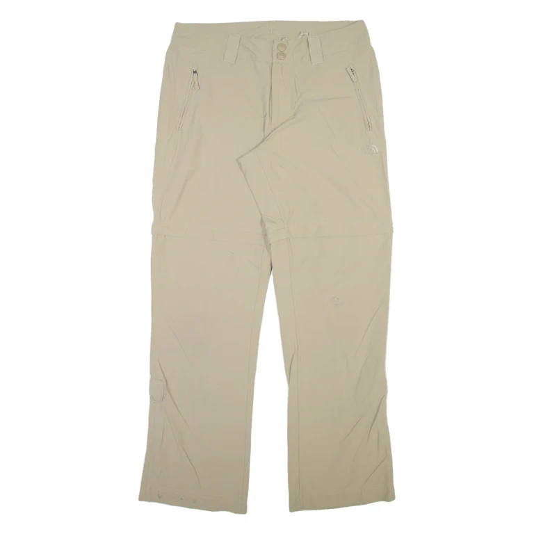 THE NORTH FACE Detachable Legs Womens Trousers Beige Bootcut Nylon W32 L32