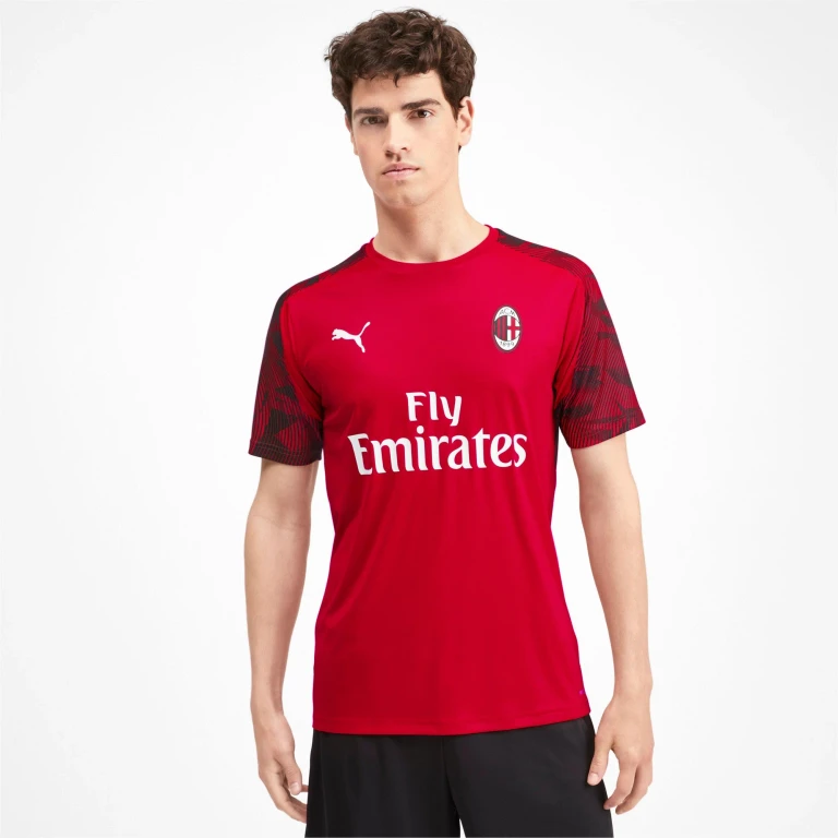 Men's Ac Milan Training Jersey Short Sleeve Jerseys