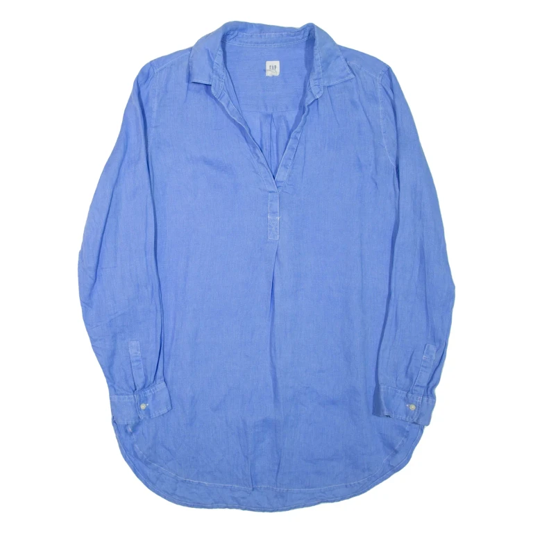 GAP Womens Shirt Dress Blue Long Sleeve Short S
