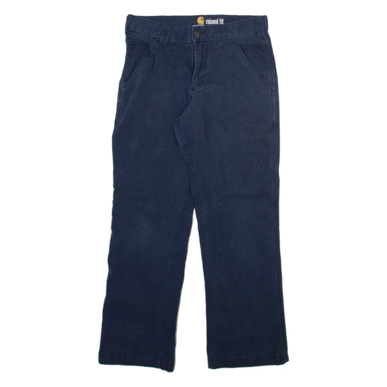 CARHARTT Womens Trousers Black Relaxed Straight W29 L28