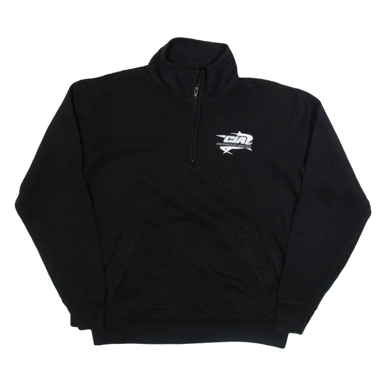 CHAMPION Mens Sweatshirt Black 1/4 Zip M