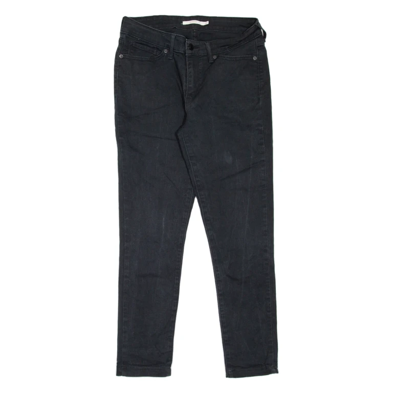 LEVI'S 711 Womens Jeans Black Slim Skinny W29 L26