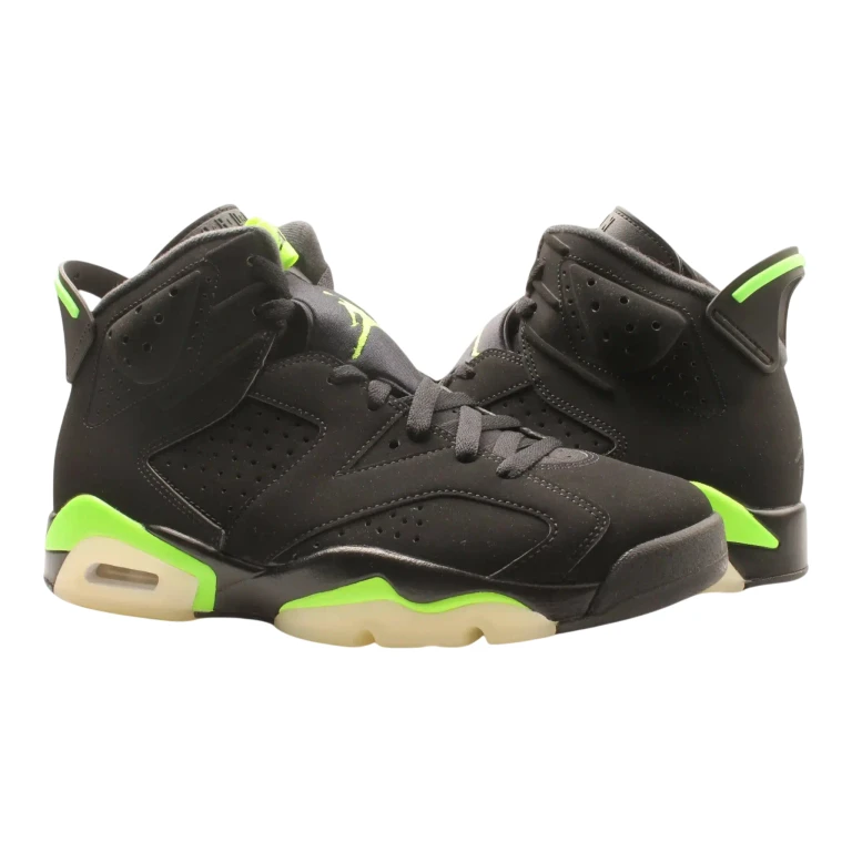 Jordan Air Jordan 6 Retro Men Basketball Sneakers Black/Electric Green