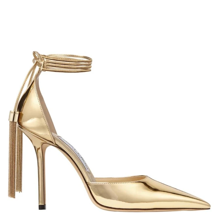 Eris 100 Metallic Pointed-Toe Pumps