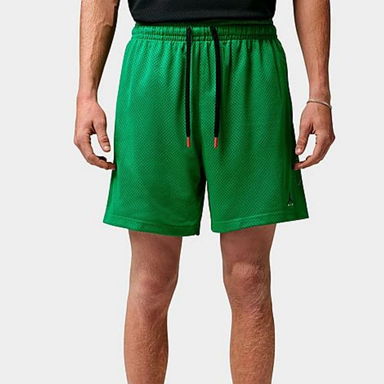 Jordan Men's Brooklyn Champ Mesh Basketball Shorts in Lucky Green/Black Size: XS