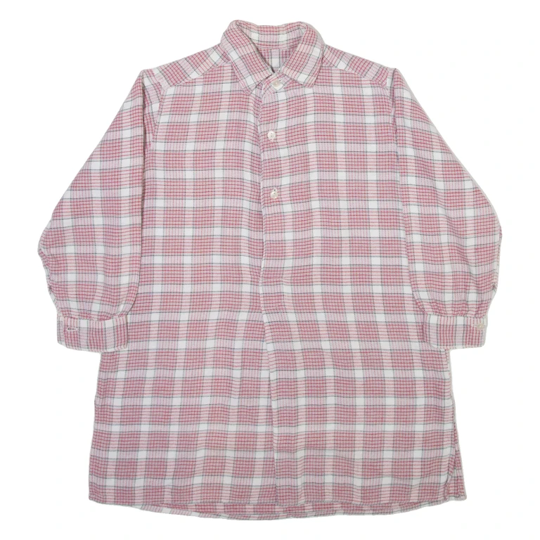 Mens Shirt Red Check Long Sleeve S