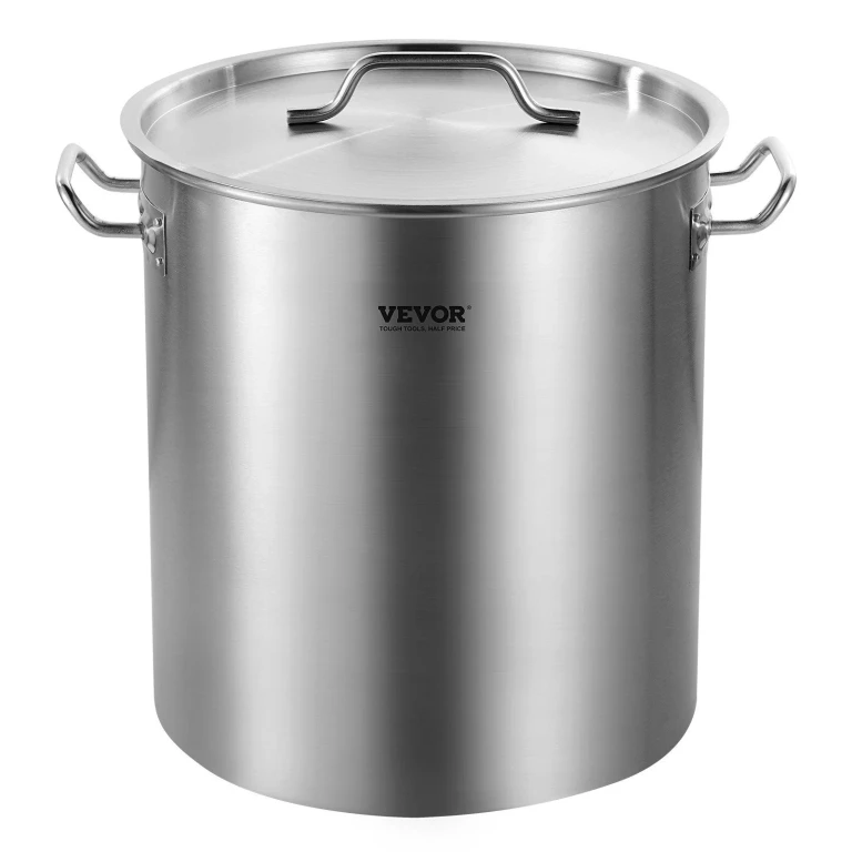 Stainless Steel Stockpot, 42 Quart Large Cooking Pots, Cookware Sauce Pot with Strainer, Lid, and Handle, Heavy Duty Commercial Grade Stock Pot, Sanding Treatment, for Large Groups Events Silver - Silver