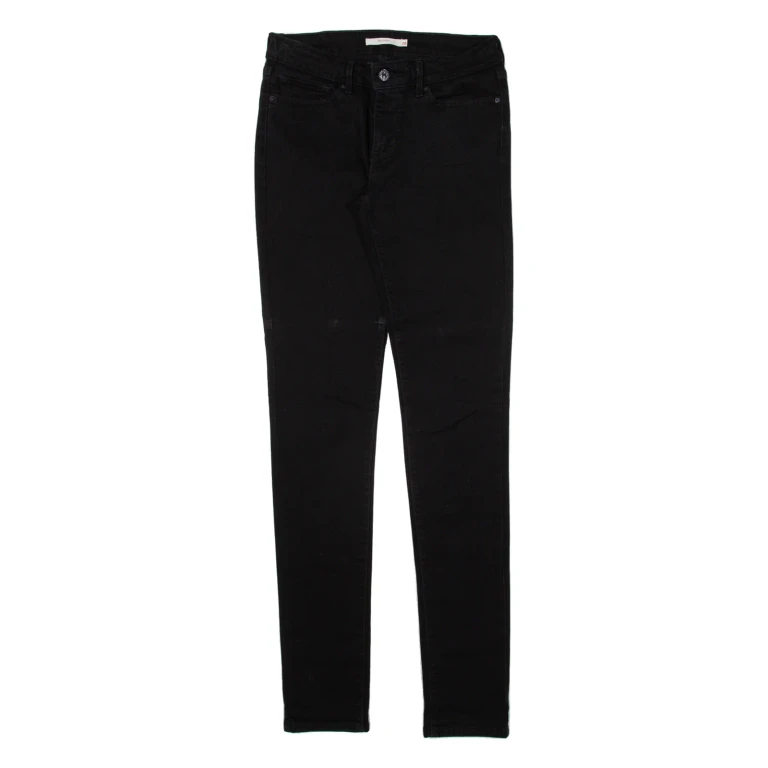 LEVI'S 711 Womens Jeans Black Slim Skinny W28 L34