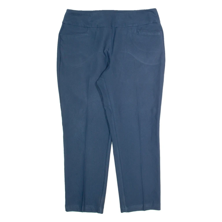 ADIDAS Womens Trousers Blue Slim Tapered W32 L25