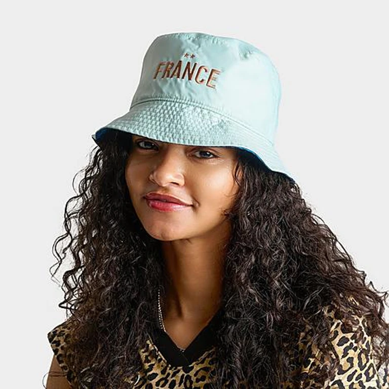 Nike France National Team Reversible Woven Bucket Hat in Navy/Mint Size: Medium