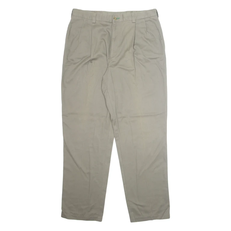 TOMMY HILFIGER Chino Workwear Mens Trousers Beige Regular Straight W36 L32