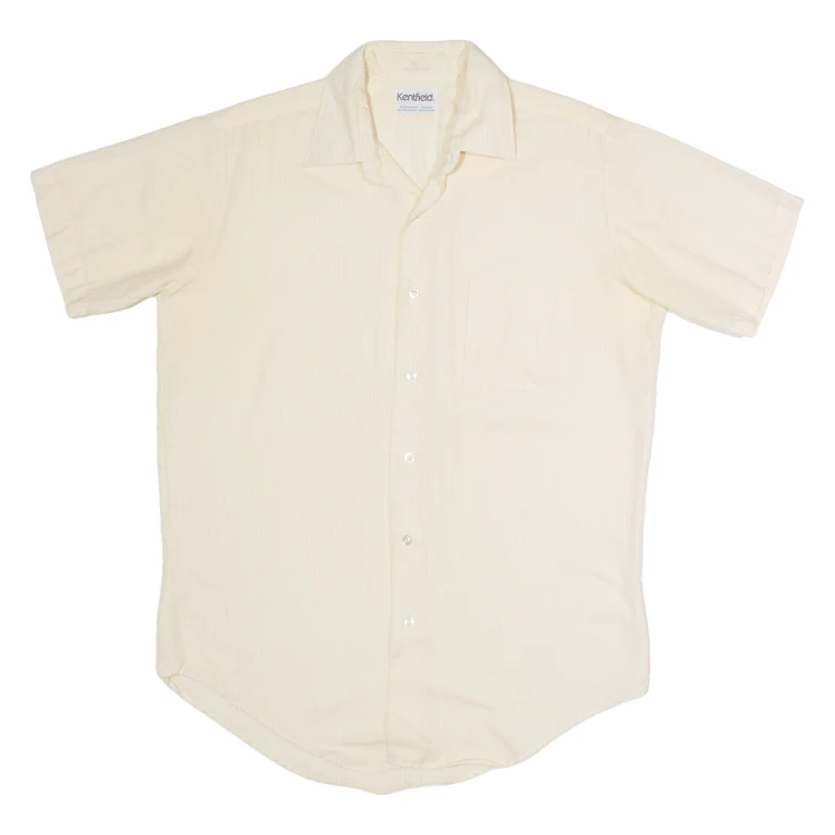 KENTFIELD Mens Plain Shirt Yellow M