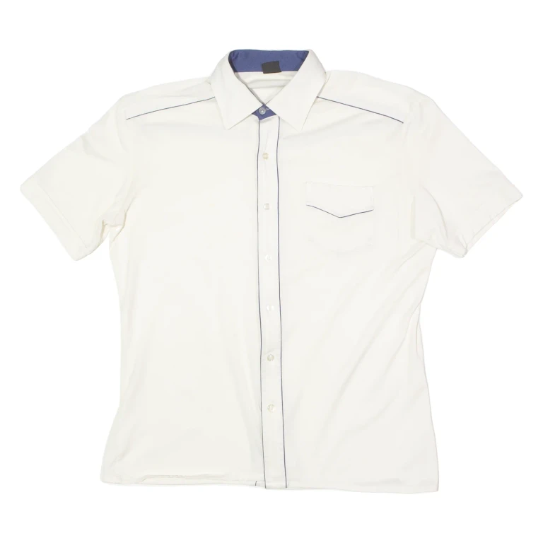 MEN'S FASHION Mens Plain Shirt Cream L