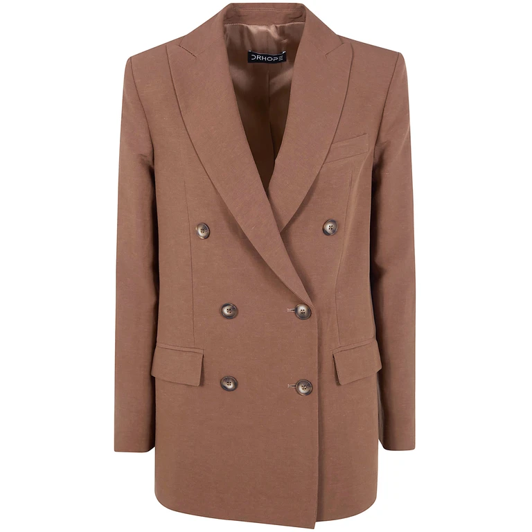 DRHOPE Double Breasted Blazer Jacket