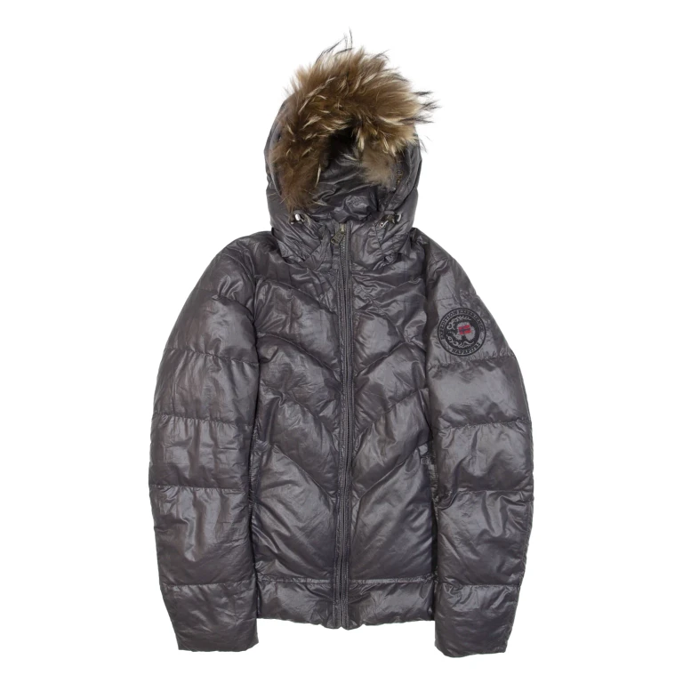 NAPAPIJRI Insulated Mens Puffer Jacket Green Hooded M