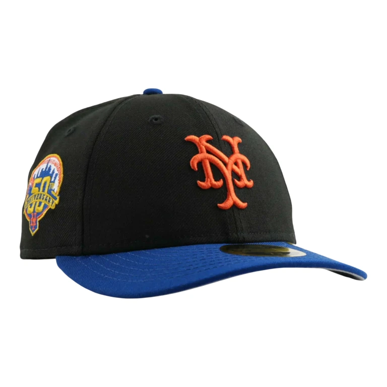 59Fifty MLB New York Mets 50th Anniversary Low Profile Fitted Hat Black/Royal
