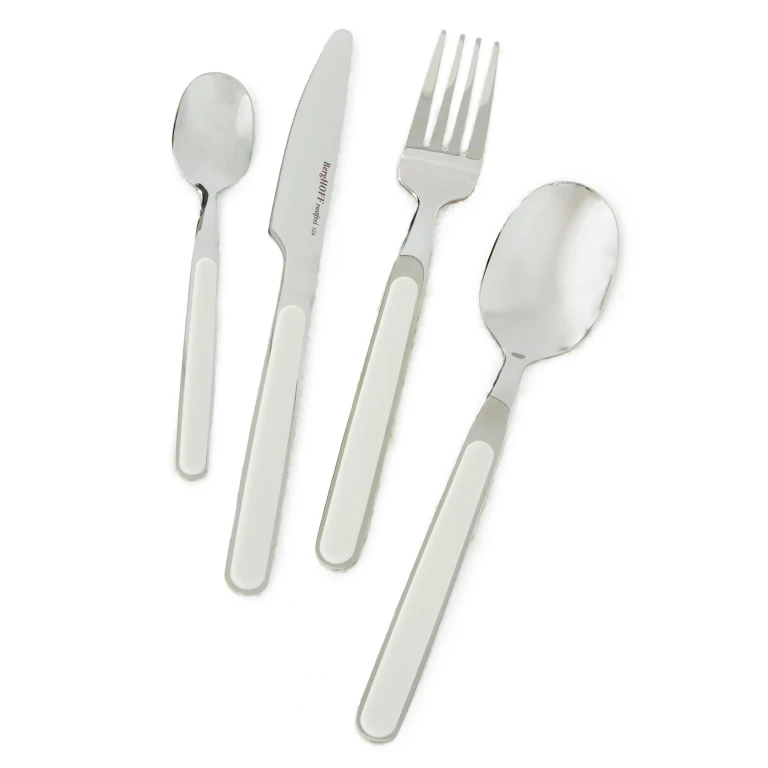 Leo Balance Stainless Steel 24Pc Flatware Set, Moonbeam