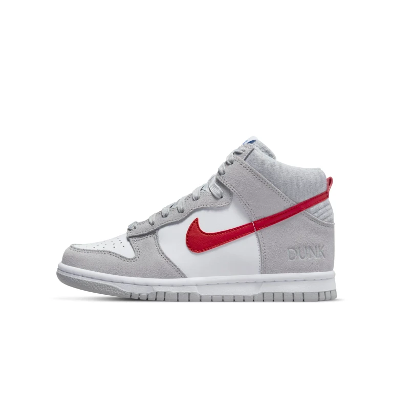 Grade School Dunk High 'Athletic Club Grey Red Gs' Sneakers