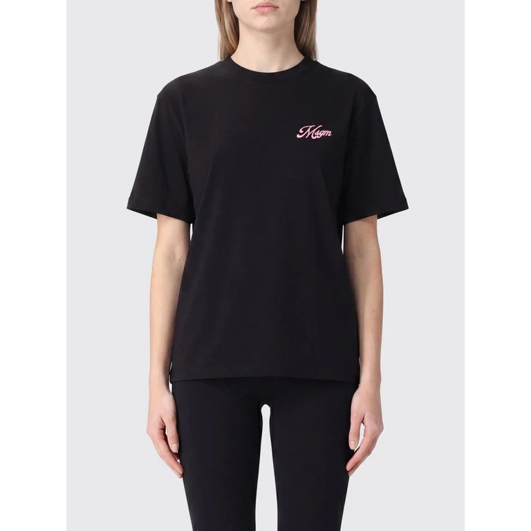 MSGM Relaxed Fit Cotton T-shirt with Contrasting Logo (4041MDM11326712699)