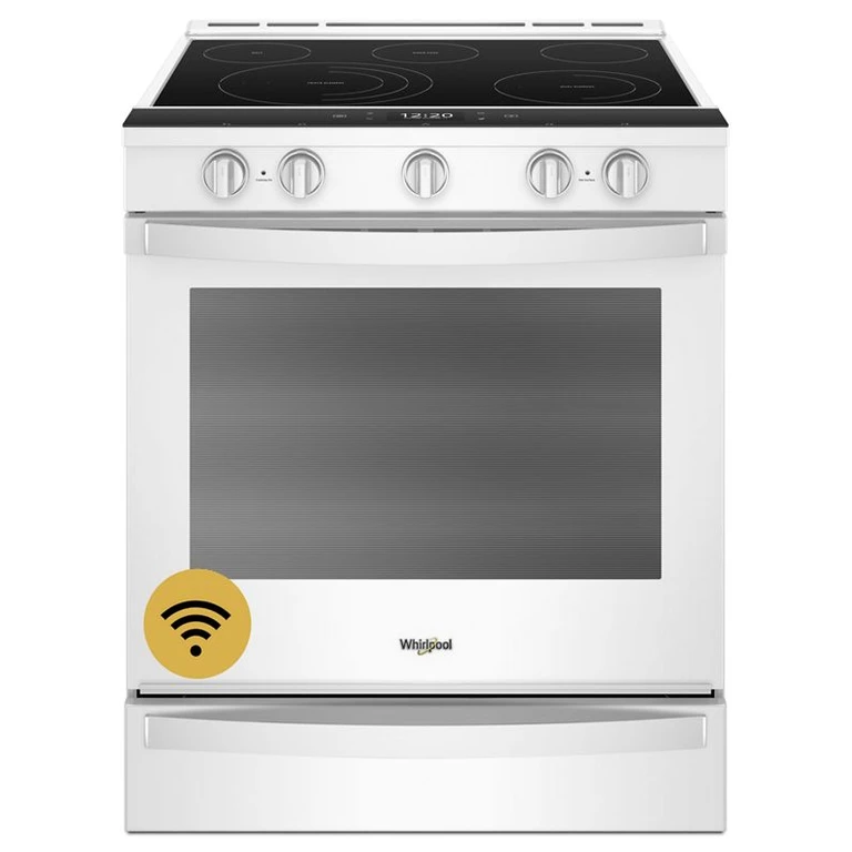 Smart Slide-in Electric Range with Air Fry, when Connected in Black