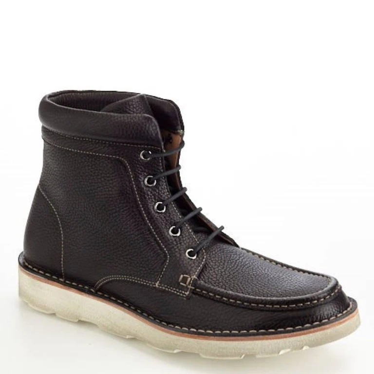 Ferragamo Seven 2 Leather Lace-Up Boots, Size 8